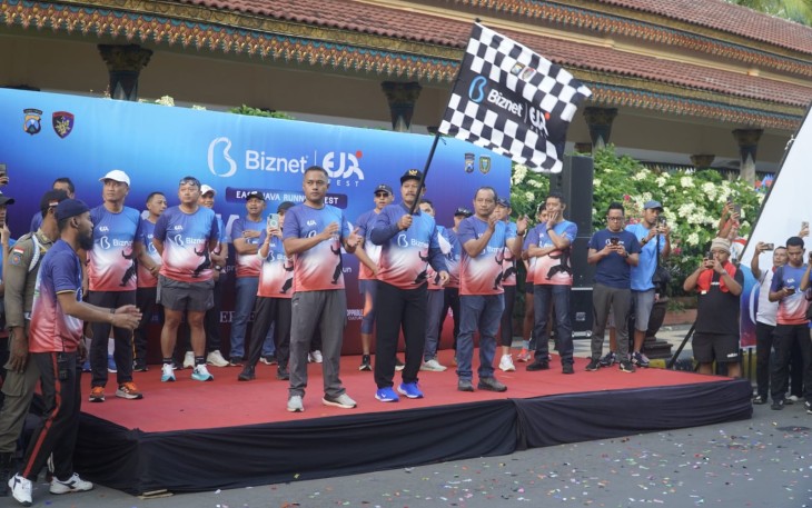 Dandim Madiun Ikuti East Jaya Running Fest Bersama Forkopimda