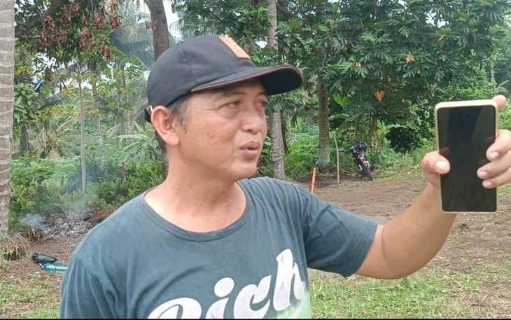Tomo warga kelurahan Girian Indah saat di temui di lokasi pembangunan Manunggal Air TMMD Kodim 1310/Bitung