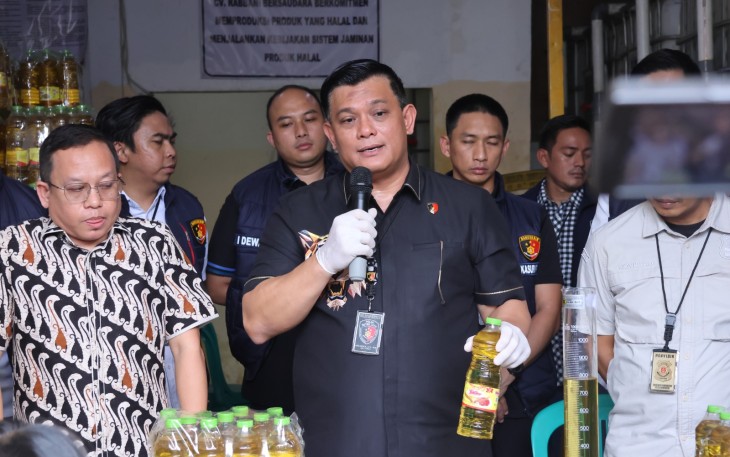 Dirreskrimsus Polda Metro Jaya, Kombes Pol Ade Safri Simanjuntak, dalam konferensi pers di lokasi, Kamis (20/3/2024)