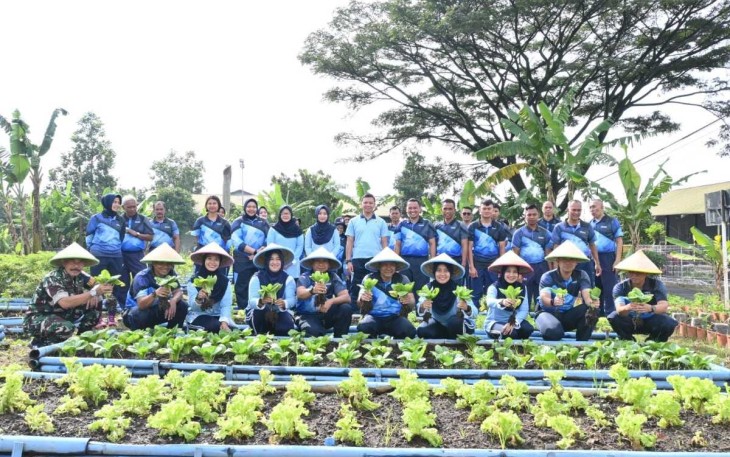 Lanud Husein Sastranegara Perkuat Ketahanan Pangan dengan Penanaman Pohon Alpukat dan Panen Sayuran
