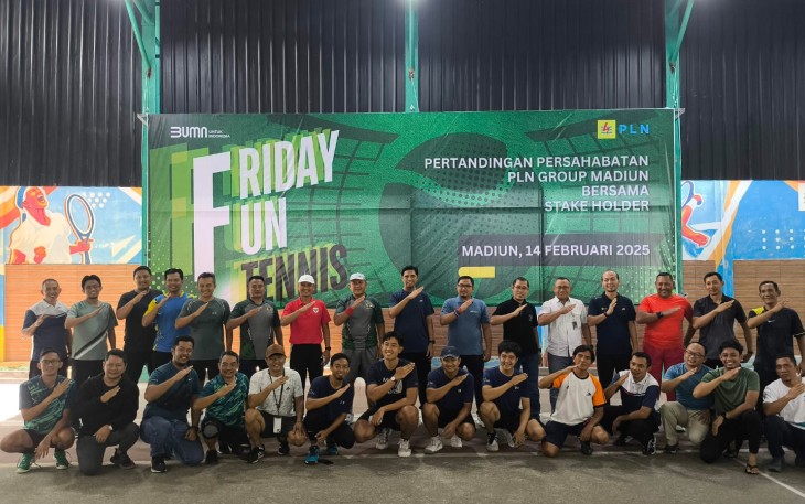Pasintel Kodim 0803/Madiun Jalin Sinergitas Lewat Pertandingan Tenis Lapangan