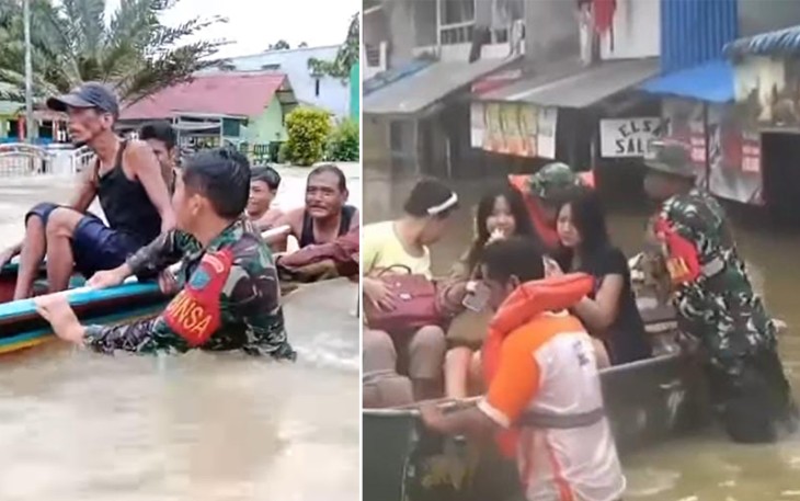 TNI evakuasi warga terjebak banjir