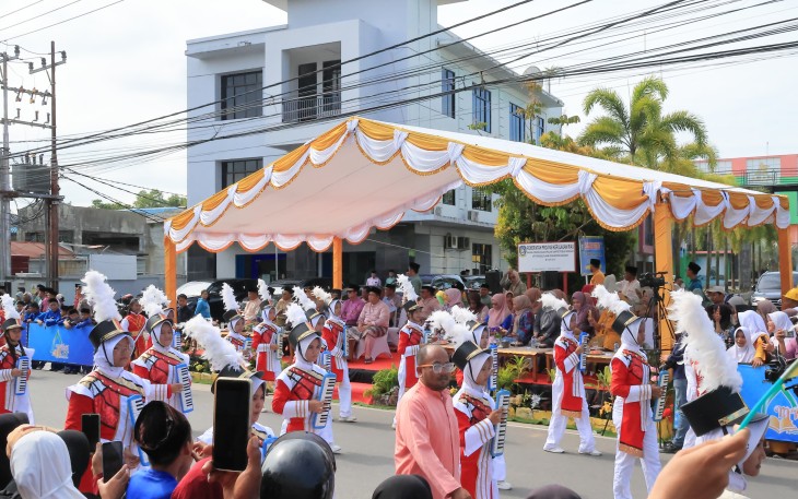 10 Kecamatan warnai Meriahkan Pawai Ta'aruf MTQH Ke XIV Kabupaten Bintan Bintan THN 2025