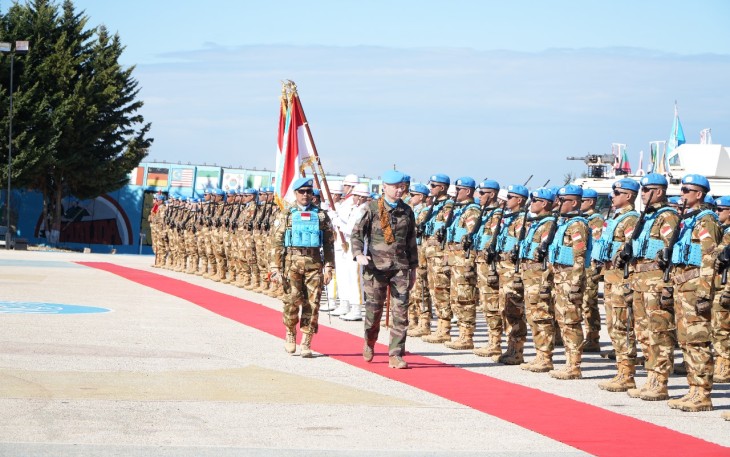 Satgas Kontingen Garuda TNI UNIFIL Terima Dua Medali Perdamaian