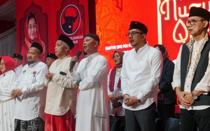 DPD PDI Perjuangan Jawa Timur saat menyelenggarakan peringatan Nuzulul Quran