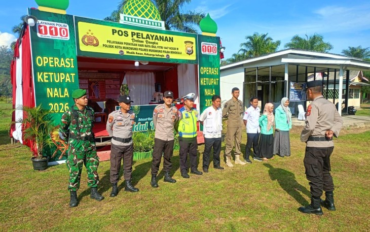 Personel Pos Pam dan Pos Yan Polres Mukomuko Perketat Pengamanan