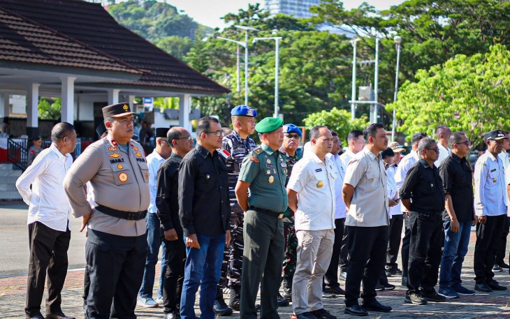 Komandan Polisi Militer Kodaeral IX Hadiri Apel Kesiapan Operasi Pekat Salawaku 2026