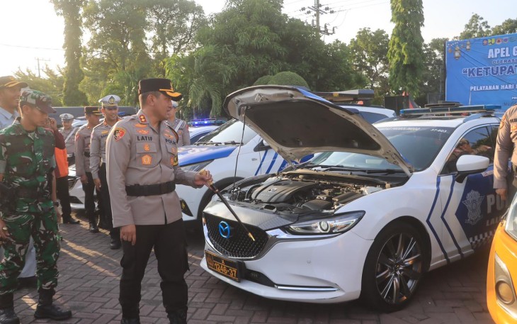 Kapolres Probolinggo AKBP M.Wahyudin Latif pascaapel gelar pasukan Operasi Ketupat Semeru 2026, Polres Probolinggo Polda Jatim.