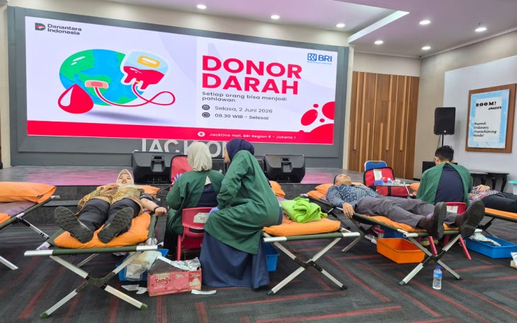 Antusiasme Tinggi, Pekerja BRI Region 6 dan Unit Kerja Supervisi Ikuti Kegiatan Donor Darah