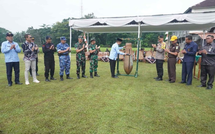 Wakil Bupati Kulon Progo resmi membuka TMMD Sengkuyung Kodim 0731/Kulon Progo, Selasa (10/2)