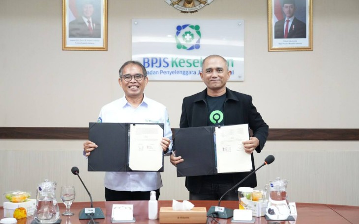 Kerjasama kemitraan BPJS Kesehatan dengan PT GoTo Gojek Tokopedia Tbk di Jakarta 