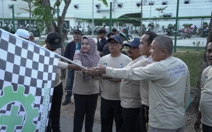 Wagub Nyanyang Hadiri Jalan Santai Bulan K3 Nasional ke-56 di Batam