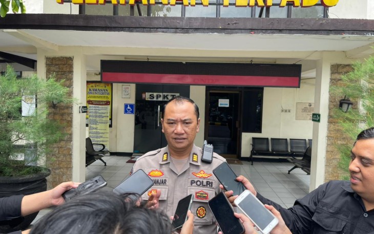 Kasi Humas Polres Malang, AKP Bambang saat memberikan keterangan, Selasa (14/4)