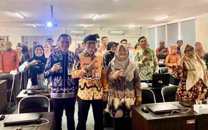 Forum Sinkronisasi Tata Kelola Sertifikat Elektronik dan Sistem Elektronik Pemerintah Kota Tanjungpinang di Ruang CAT BKPSDM, Kamis (11/6)