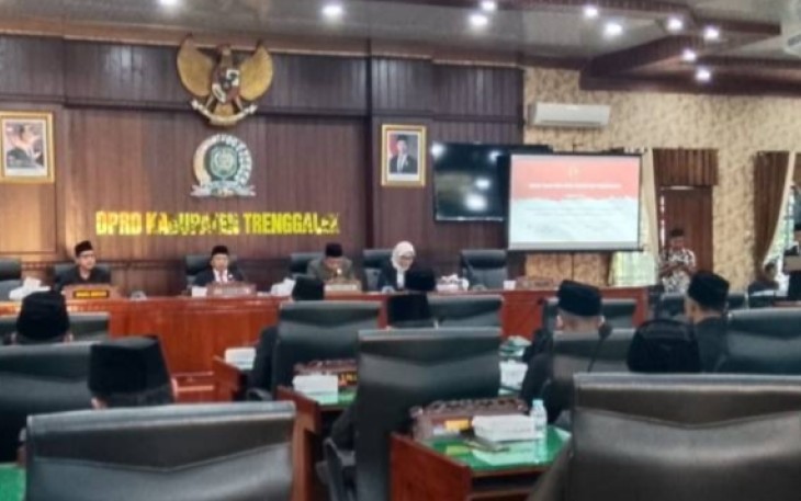 Situasi rapat paripurna DPRD Kabupaten Trenggalek