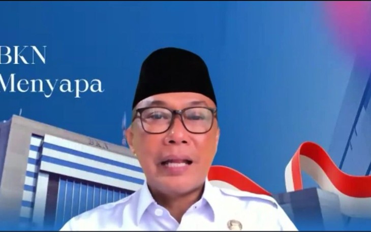 Prof. Zudan dalam BKN Menyapa BKD bertema “Manfaat Tabungan Hari Tua (THT) ASN 1 Miliar” yang digelar secara daring