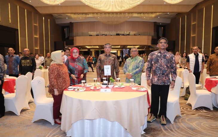 Menteri Ketenagakerjaan Yassierli pada acara Peningkatan Produktivitas dan Pelindungan Pekerja dalam Mendukung Transformasi Ketenagakerjaan Nasional di Medan, Sumatera Utara, Selasa (7/7/2026)