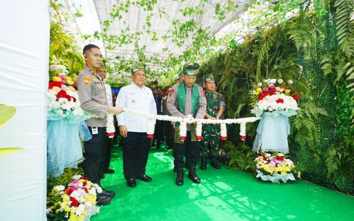 Kapolri Jenderal Listyo Sigit Prabowo meresmikan 80 jembatan Merah Putih Presisi tahap II di wilayah hukum Polda Riau, Rabu (8/7/2026)