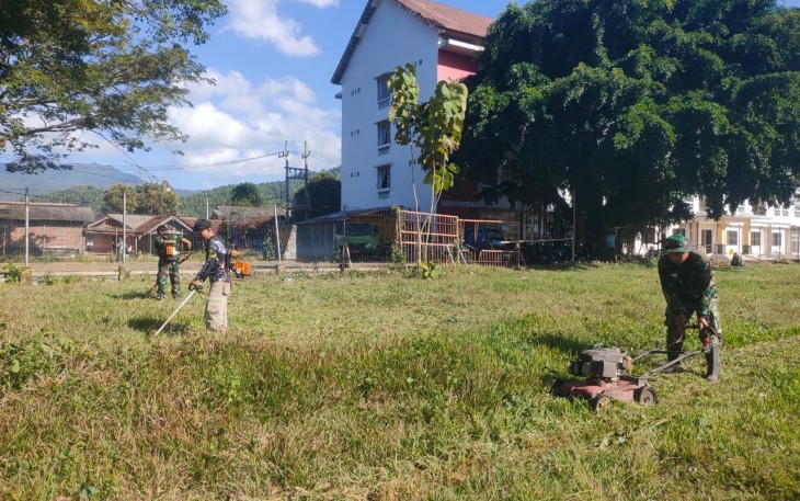 Kodim 0806/Trenggalek Siapkan Pangkalan Sementara Yon TP 531/Menak Sopal di Watulimo