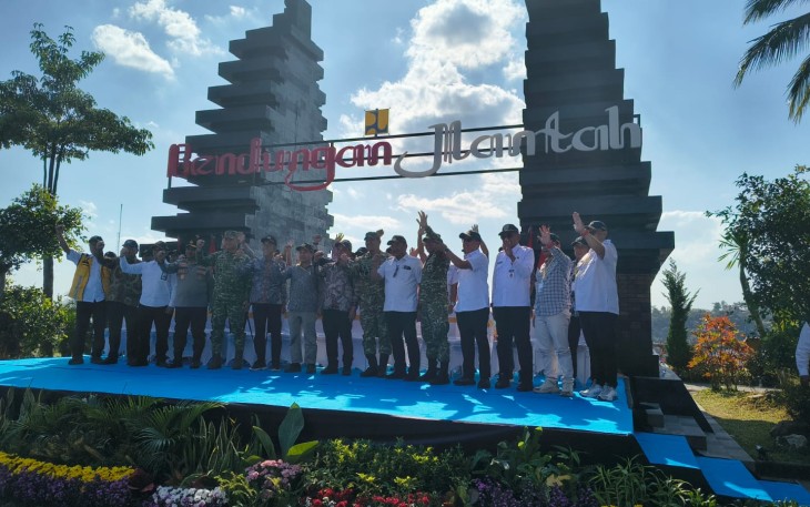 Peresmian Bendungan Jlantah di Kecamatan Jatiyoso, Kabupaten Karanganyar, Jumat (10/7/2026)