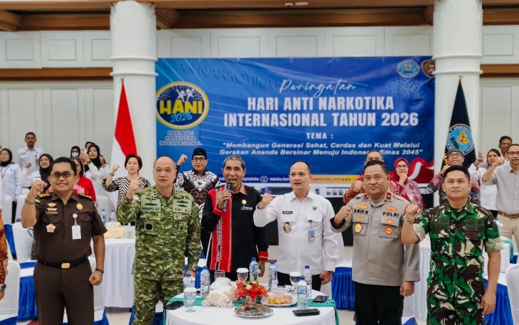 Wujudkan Generasi Indonesia Emas 2045, Komandan Kodaeral IX Hadiri Peringatan Hari Anti Narkotika Internasional 2026