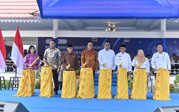Peresmian Posbankum Desa/Kelurahan dan Pembukaan Pelatihan Paralegal Desa/Kelurahan di Kantor Gubernur Provinsi Sulawesi Tengah, Rabu (4/2/2026).