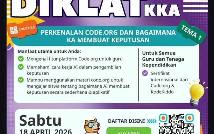 Pelatihan pemanfaatan code.org bagi guru dan siswa di Indonesia