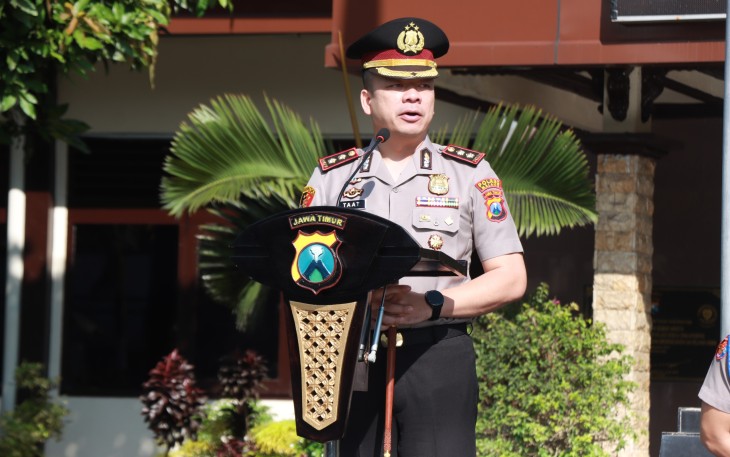 Kapolres Malang Muhammad Taat Resdi di Mapolres Malang, Rabu (1/4/2026)