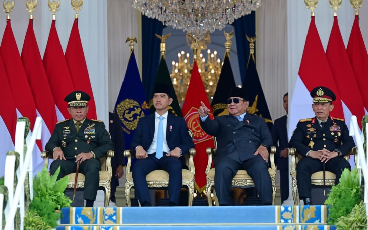 Panglima TNI saat Hadiri Upacara Prasetya Perwira (Praspa) TNI dan Polri Tahun 2026 di Istana Negara