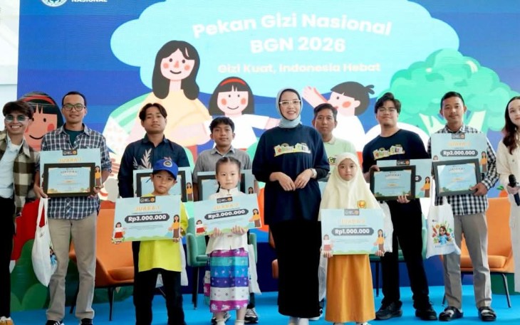 Kepala Biro Hukum dan Humas Badan Gizi Nasional (BGN), Khairul Hidayati, dalam puncak kegiatan Pekan Gizi 2026, yang telah berlangsung selama 5 hari sejak tanggal 20 Januari 2025, dengan rangkaian kegiatan edukatif, partisipatif, dan komunikatif