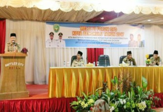 Sekda Kota Bengkulu, Marjon saat memberikan sambutan