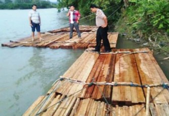 Kayu Olahan diduga hasil illegal logging diamankan 