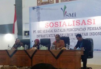 Sosialisasi PT SMI r Selasa (9/5/2017) di gedung serba guna Pemda Provinsi Bengkulu.
