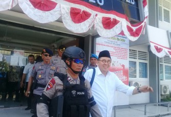 Gubernur Bengkulu nonaktif Ridwan Mukti saat dititipkan di Rutan Malabero Kelas IIB, Bentiring Kota Bengkulu