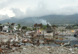 Daerah yang terkena likuifaksi di Palu