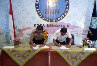 BNN dan Polres Bengkulu Teken MoU Pemberantasan Narkoba