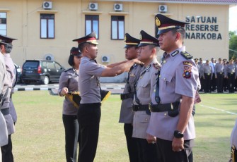 Kapolres Frido Pimpin Upacara Sertijab Kasat Sabara Dan 7 Kapolsek