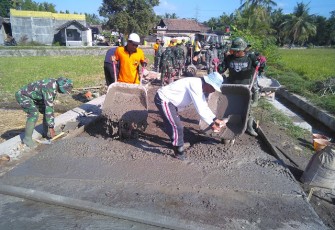Betonisasi Jalan DI Jimbung Sudah Sapai 90 Persen