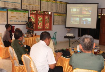 Dandim Klaten Paparkan TMMD Kepada Tim Wasev Dari Komisi I DPR RI Dan Kemenhan RI