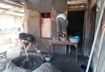Rehab RLTH di TMMD Kodim Klaten Tinggal Empat Rumah Tahap Finising AKhir