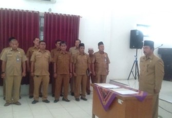 Sertijab 32 Kepsek SD dan 6 Kepsek SMP Labuhanbatu