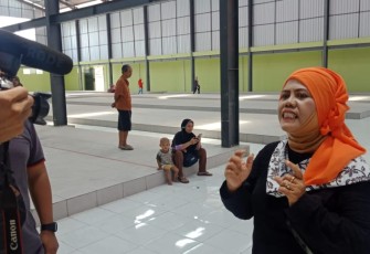Ekspresi Wanita Ini Bikin Heboh Pedagang saat Peresmian Pasar Margasari