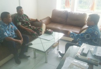 Danramil 11/KP Sarankan ke Kaban BPBD Labusel Bentuk Satgas Gul Karhutla