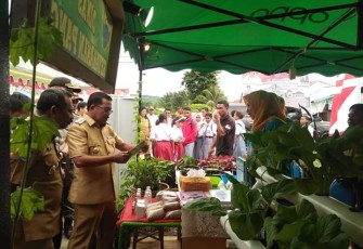Bupati dan Wakil Bupati SBB Kunjungi Stan Pameran Milik Dinas Ketahanan Pangan