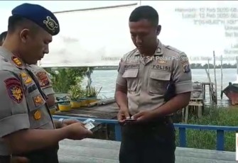 Kasat Polair Polres Labuhanbatu cek kelengkapan personel