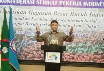 Presiden Konfederasi Serikat Pekerja Indonesia (KSPI) Said Iqbal