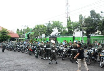 Kendaraan Pribadi Maupun Dinas Anggota Kodim Brebes Diperiksa Kelengkapannya