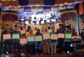 Dandim 0209/LB Didampingi Danramil 07/AKB Hadiri Penutupan MTQ Kabupaten Labura