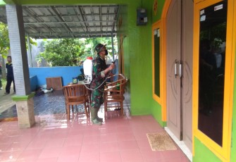 Satgas TMMD 107 Kodim 0508/Depok Kembali Lakukan Penyemprotan Disinfektan