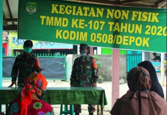 Satgas TMMD 107 Kodim 0508/Depok Berikan Penyuluhan